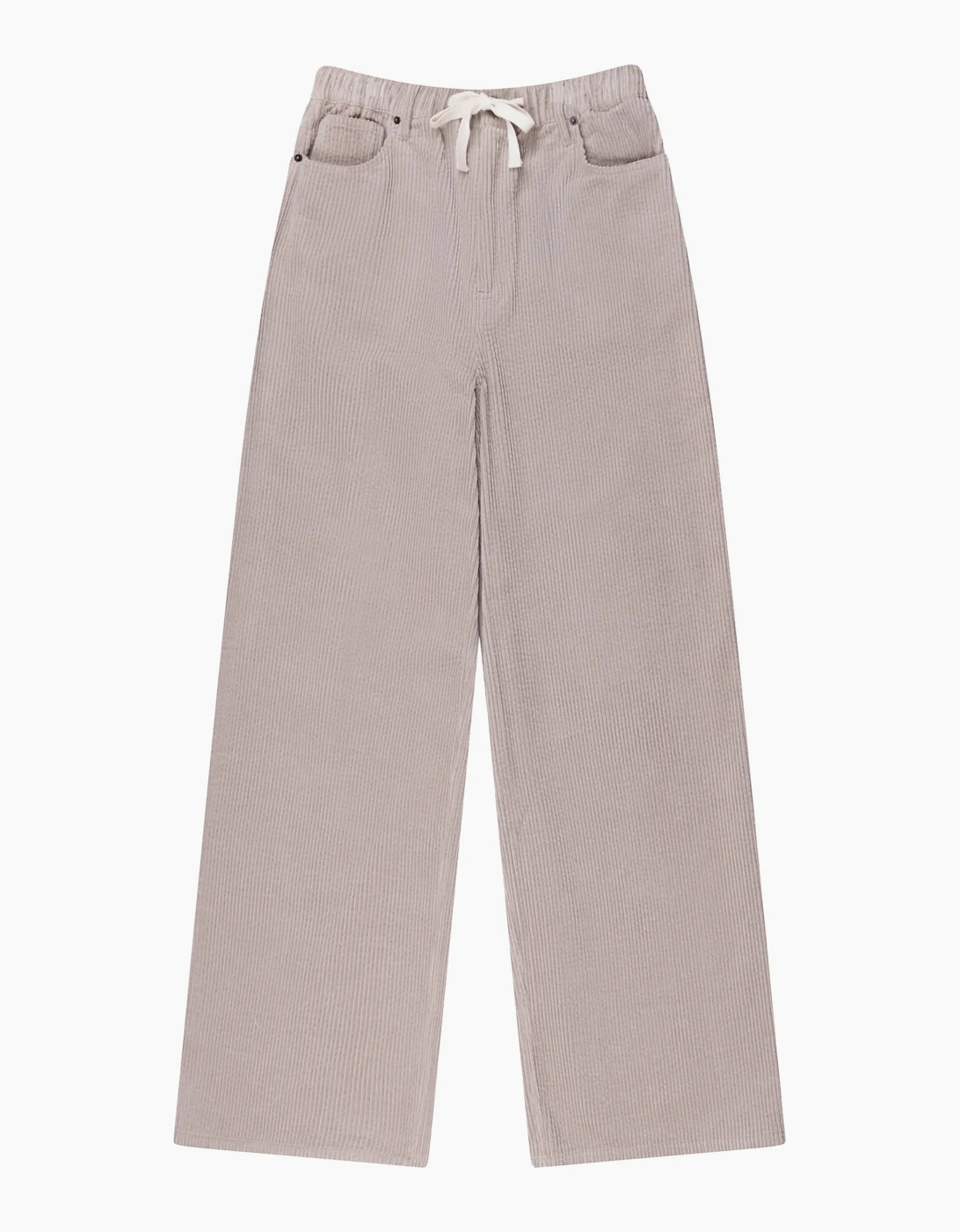 Petite Cappuccino Cord Drawstring Waist Trousers, 6 of 5