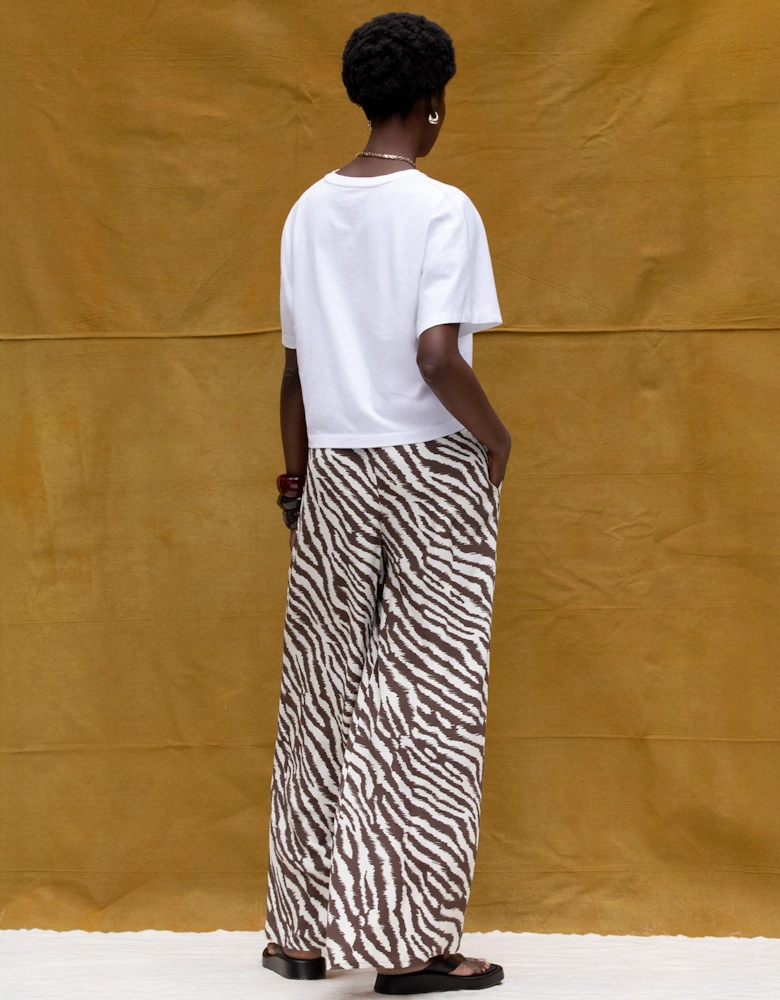 Brown Zebra Print Trousers