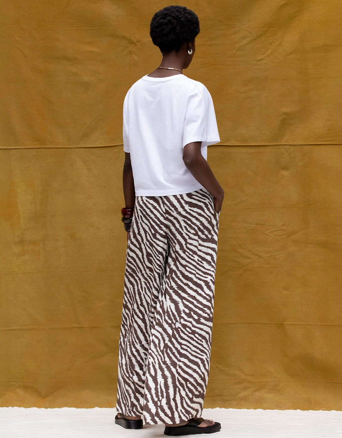 Brown Zebra Print Trousers