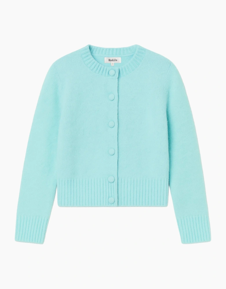 Mint Cardigan With Alpaca