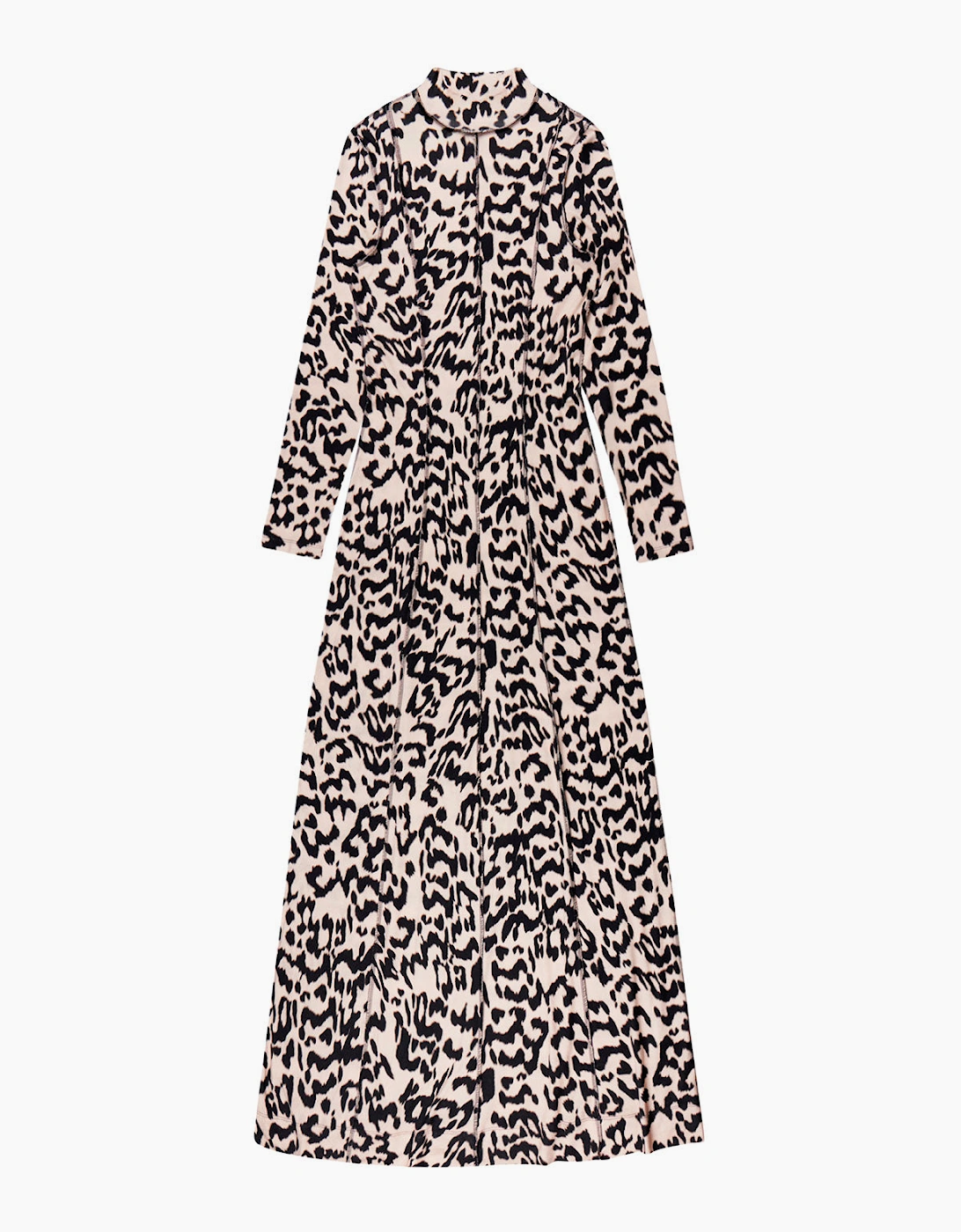 Leopard-Print Jersey Turtleneck Maxi Dress, 6 of 5