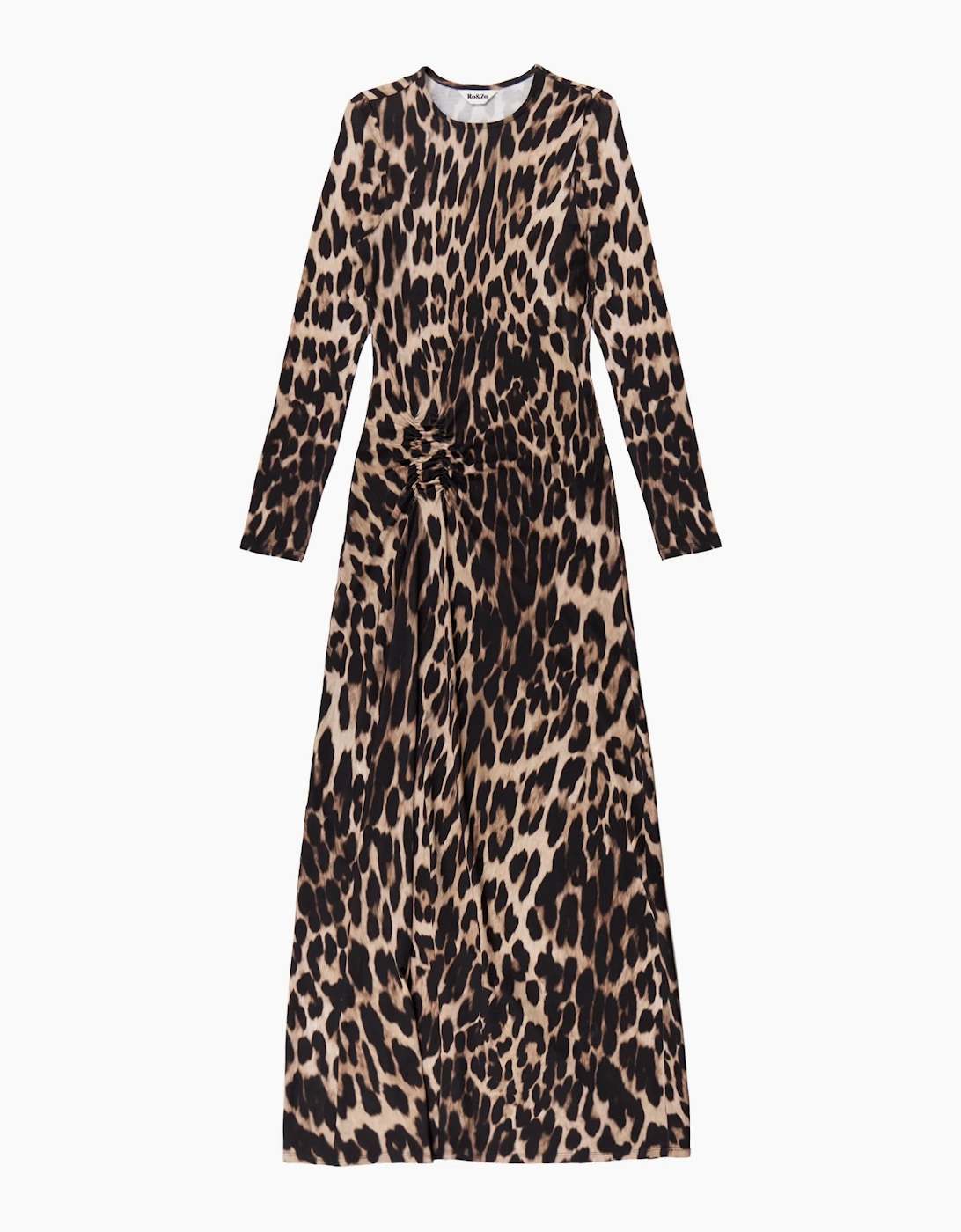 Brown Leopard Print Waist Detail Dress