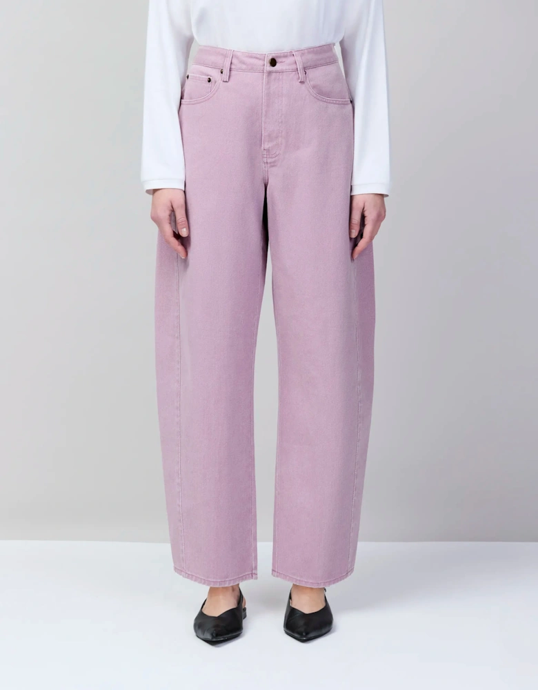 Pink Barrel Leg Jeans
