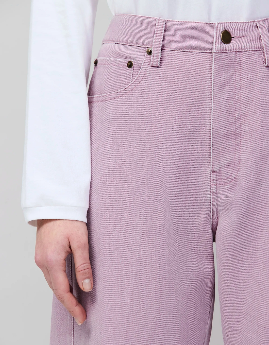 Pink Barrel Leg Jeans