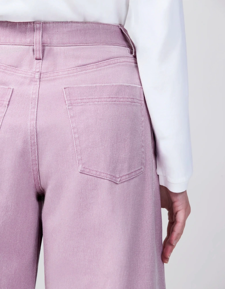 Pink Barrel Leg Jeans
