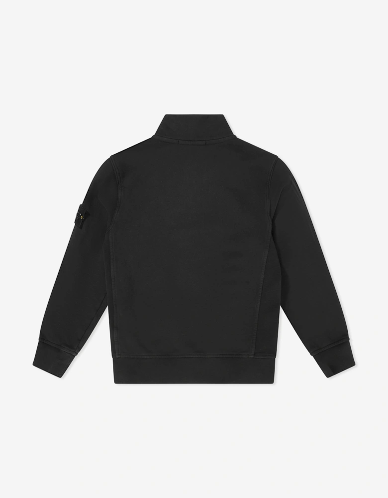 Boys Half Zip Sweatshirt in Black
