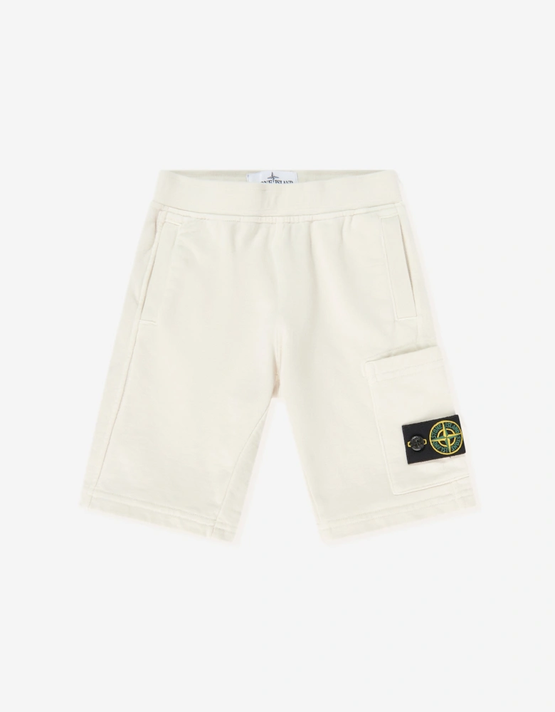 Boys Compass Logo Short Set in Ivory