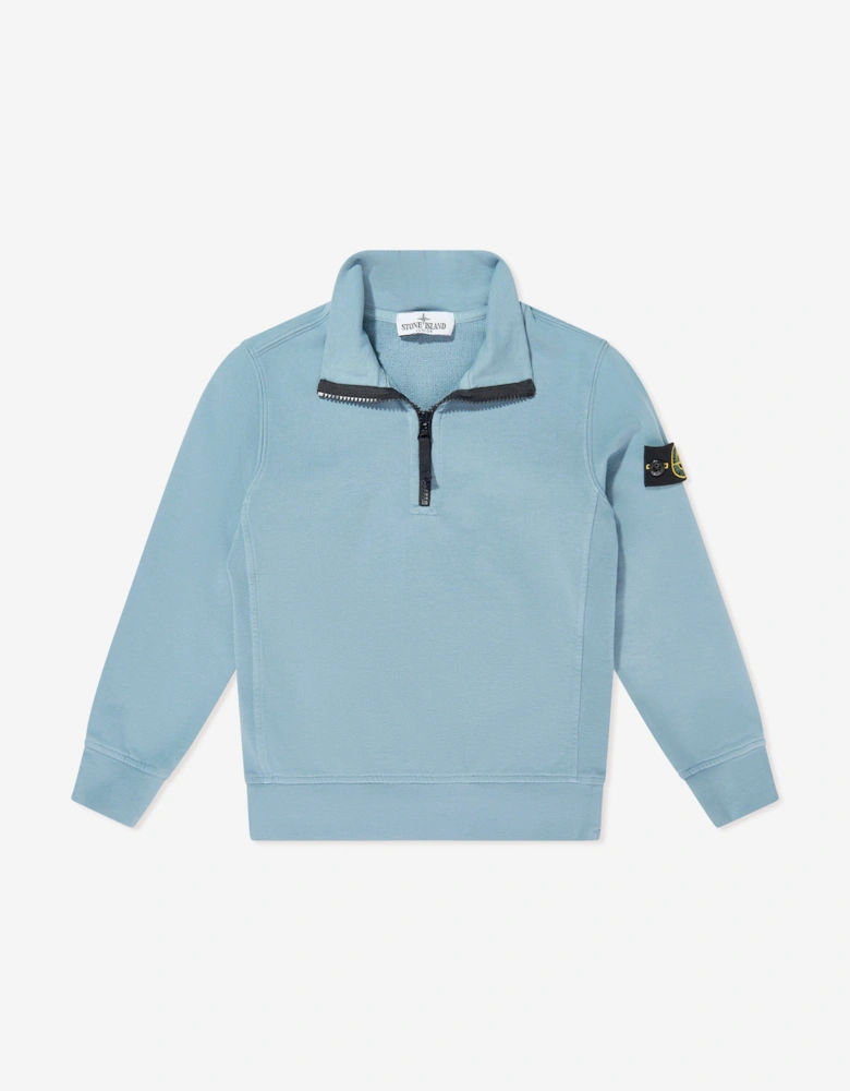 Boys Half Zip Sweatshirt in Blue