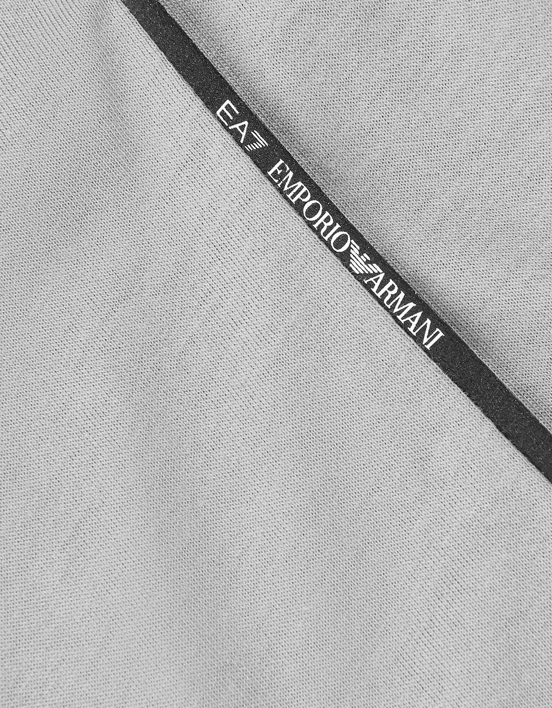 Emporio Armani Boys Train Logo Tape T-Shirt in Grey