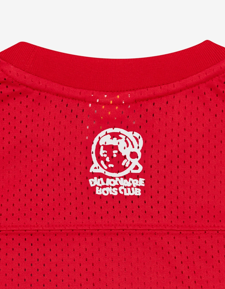 Boys Astro Mesh Football Top in Red