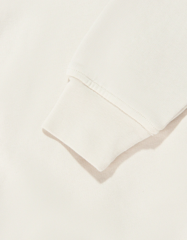 Boys Half Zip Sweatshirt in Ivory