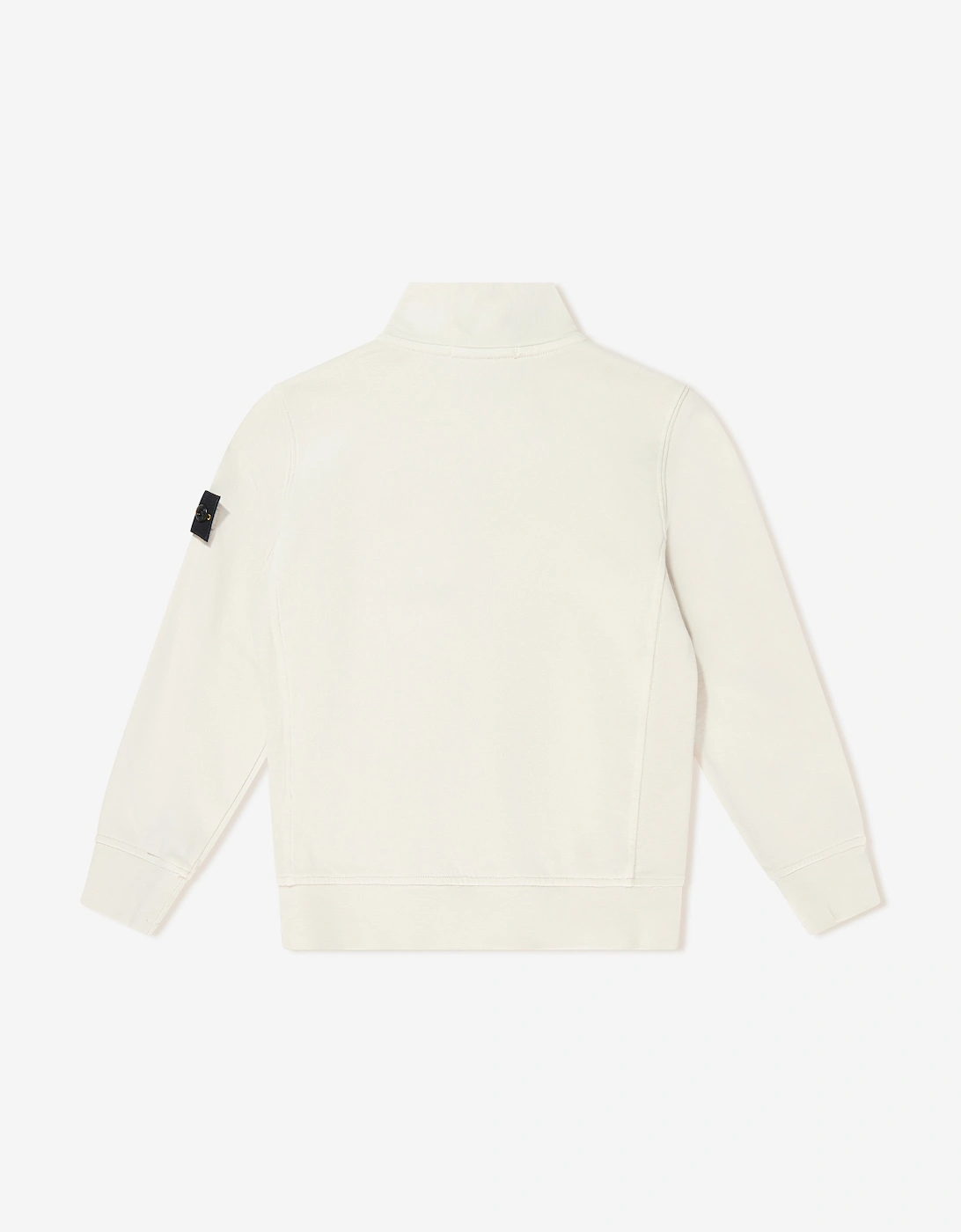 Boys Half Zip Sweatshirt in Ivory