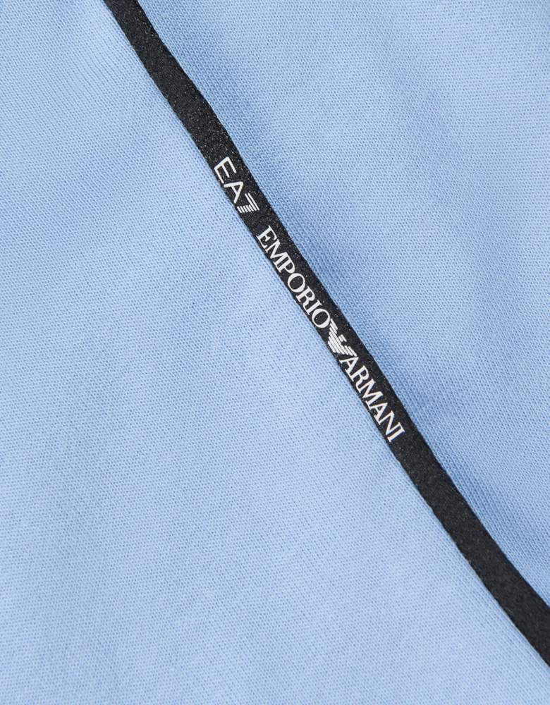 Emporio Armani Boys Train Logo Tape T-Shirt in Blue