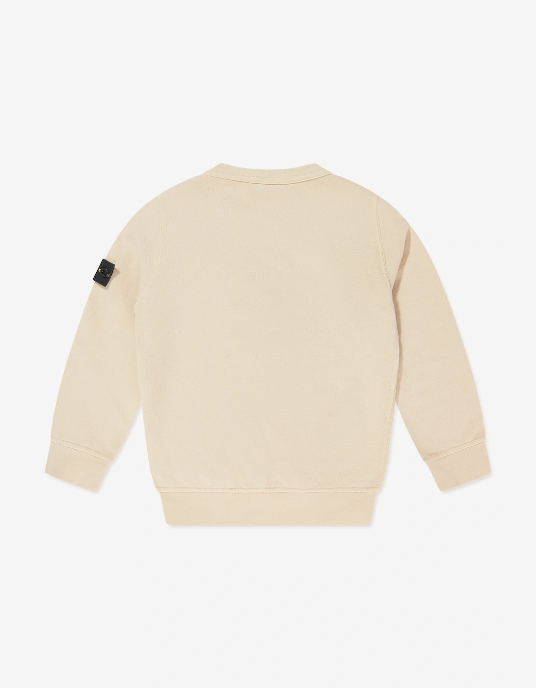 Boys Cotton Fleece Pocket Sweatshirt in Beige