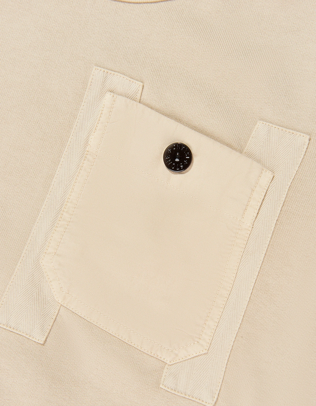 Boys Cotton Fleece Pocket Sweatshirt in Beige