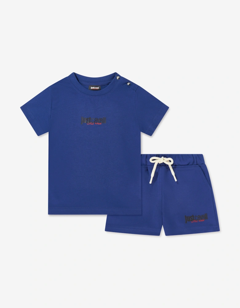 Boys Aistala T-Shirt and Shorts Set in Blue