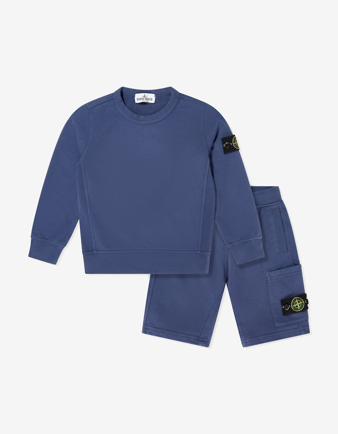 Boys Compass Logo Short Set in Navy, 6 of 5