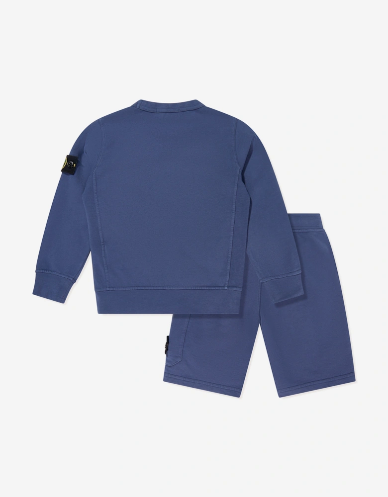 Boys Compass Logo Short Set in Navy