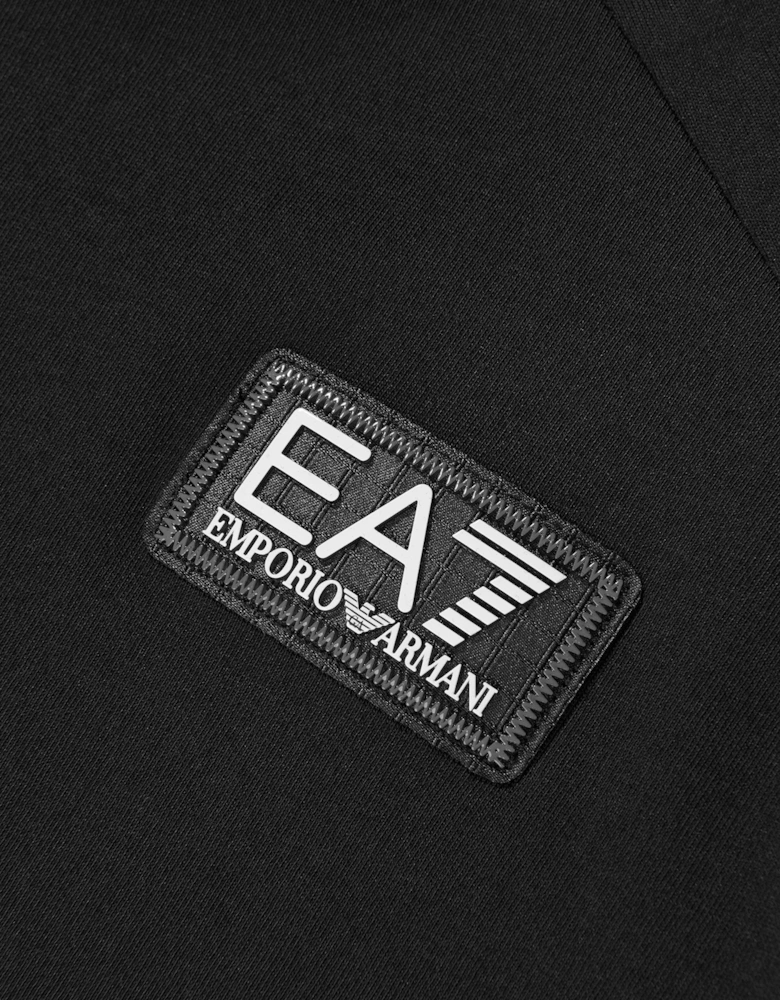 Emporio Armani Boys Train Logo Tape T-Shirt in Black