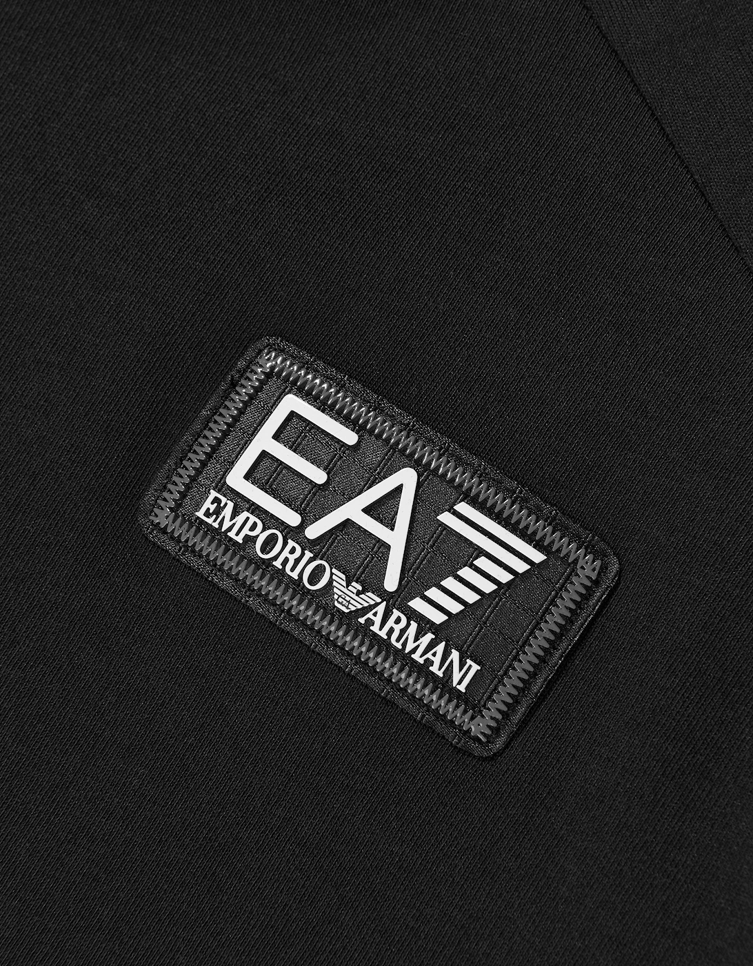 Emporio Armani Boys Train Logo Tape T-Shirt in Black