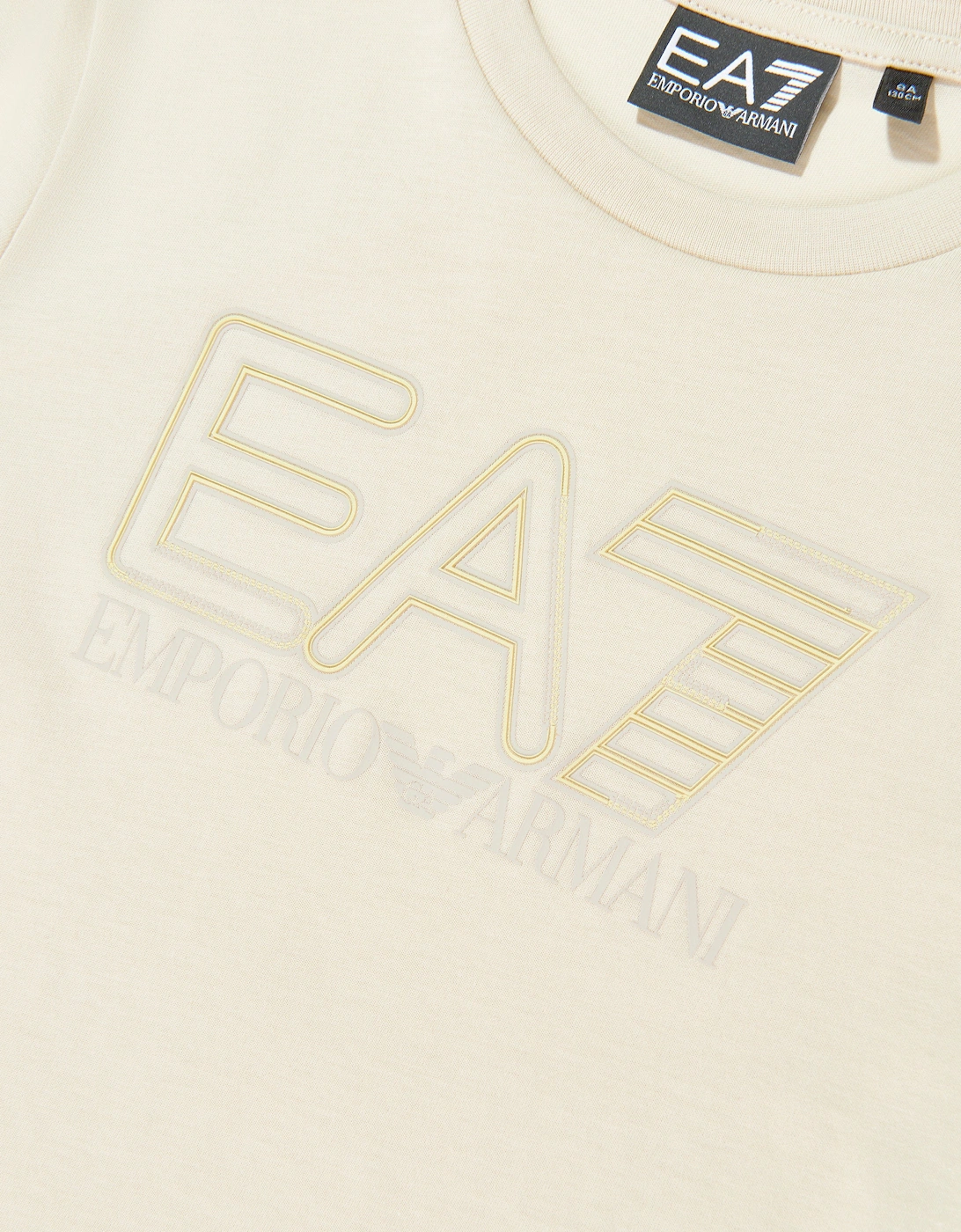 Emporio Armani Boys Train Visibility T-Shirt in Beige