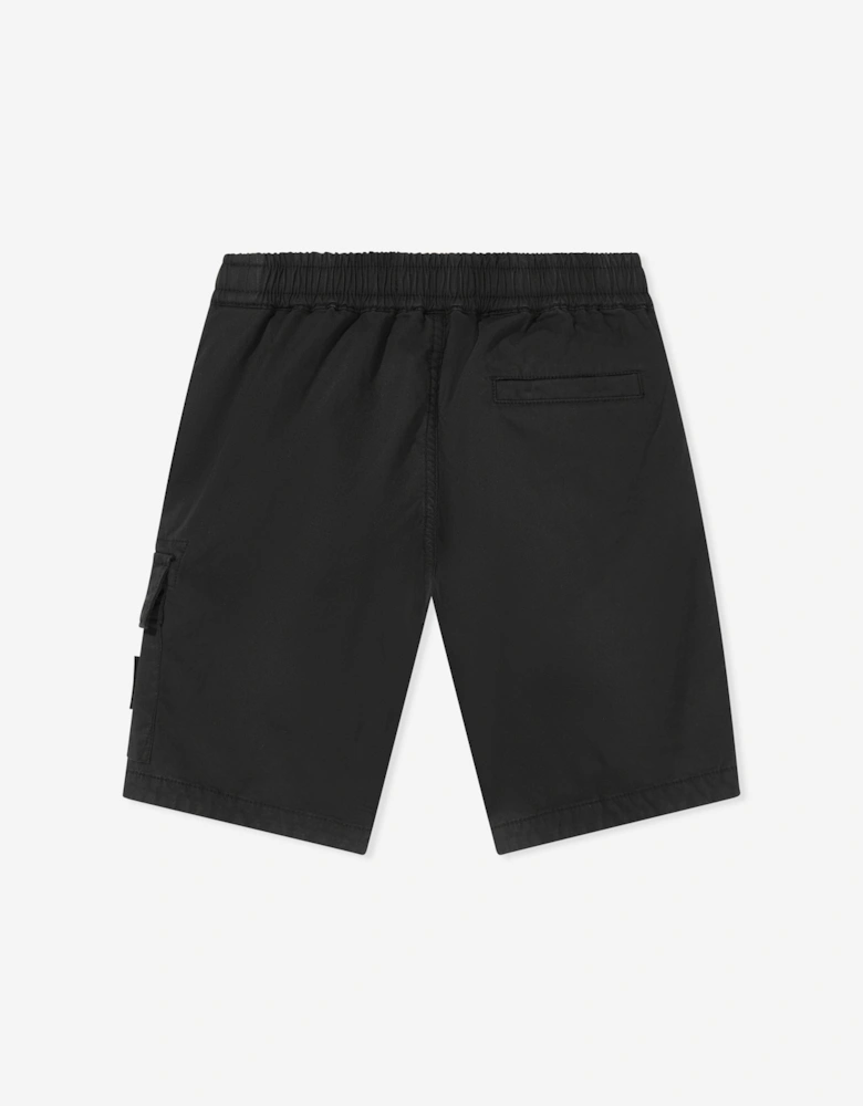 Boys Logo Pocket Bermuda Shorts in Black