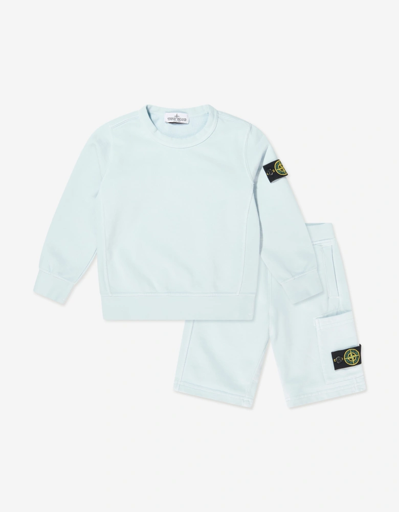 Boys Compass Logo Short Set in Blue