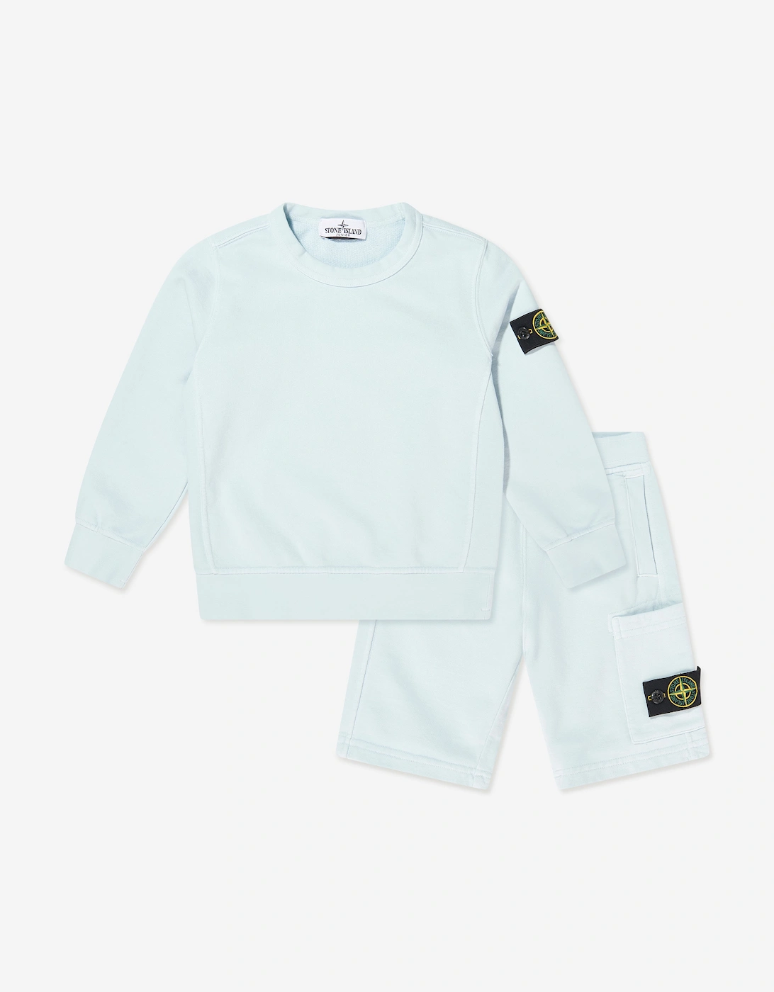 Boys Compass Logo Short Set in Blue, 6 of 5