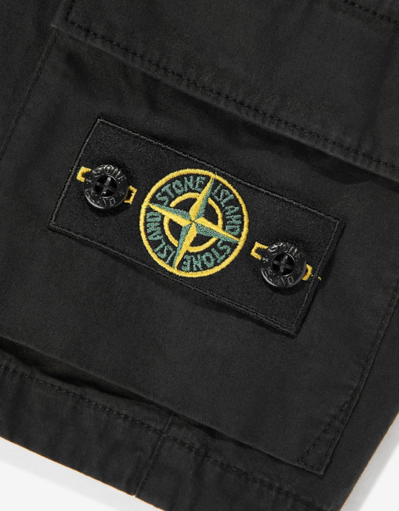 Boys Logo Pocket Bermuda Shorts in Black