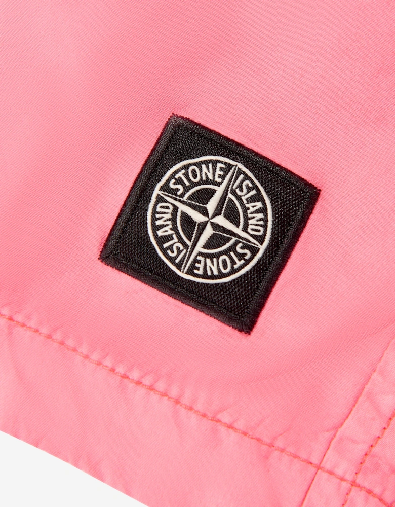 Boys Compass Logo Swim Shorts in Pink