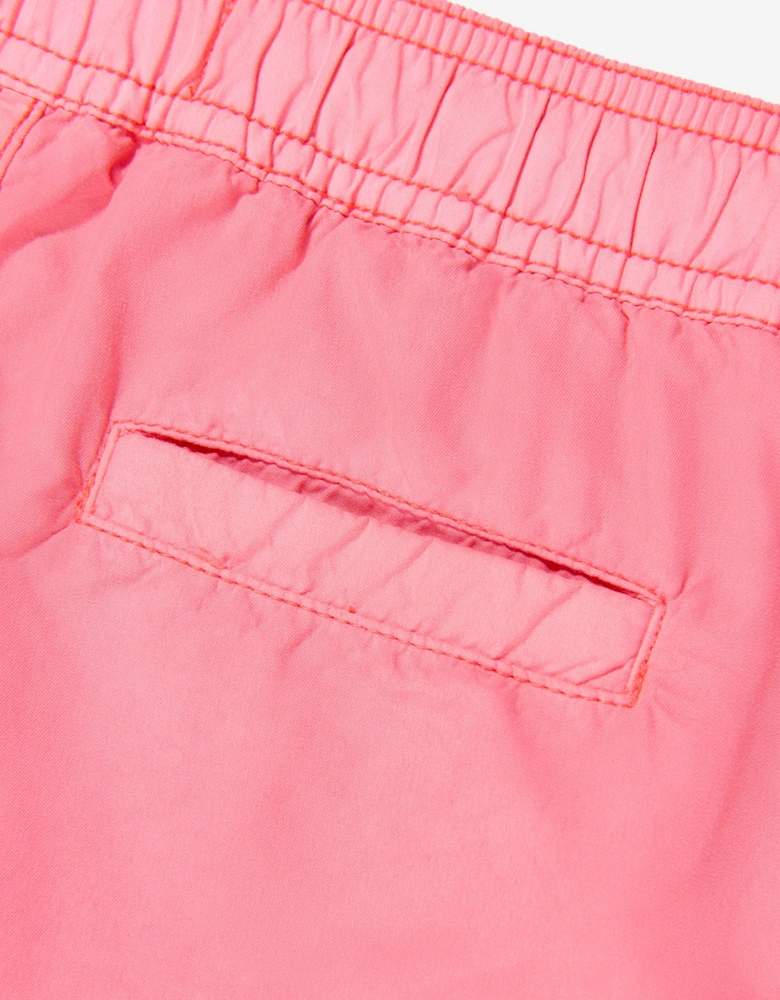 Boys Compass Logo Swim Shorts in Pink