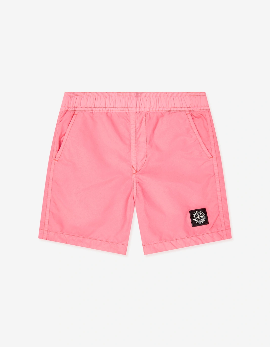Boys Compass Logo Swim Shorts in Pink, 5 of 4