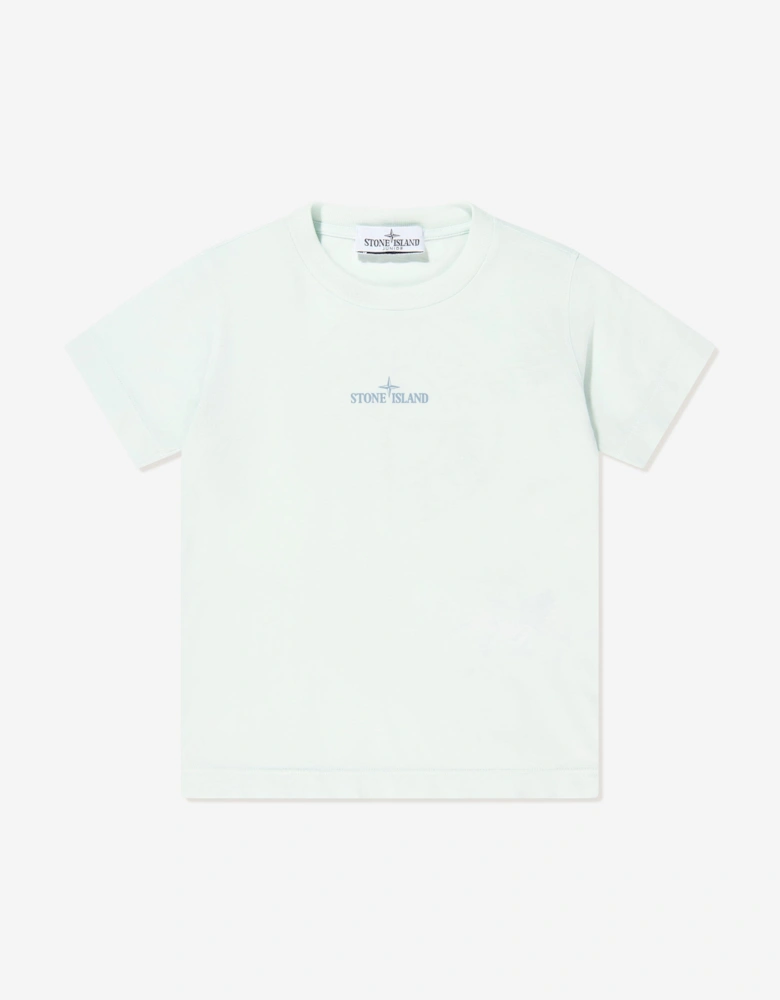 Boys Compass Logo Print T-Shirt in Blue