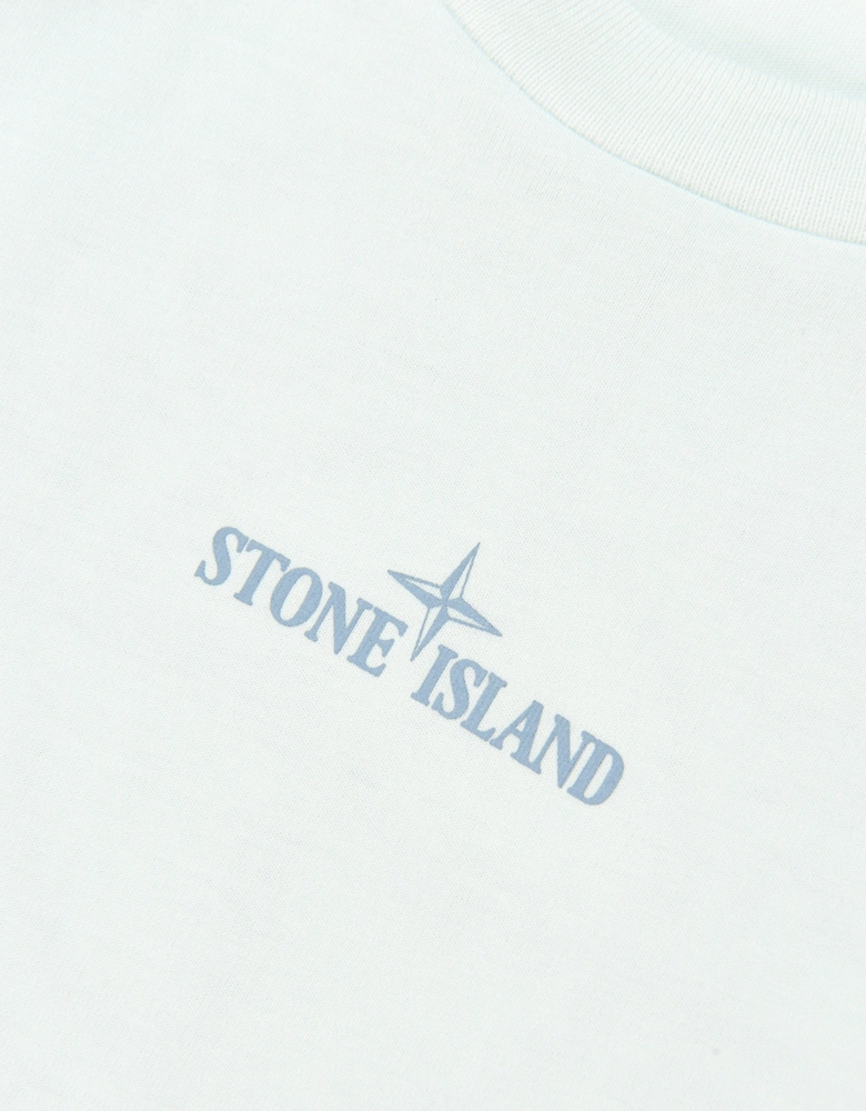 Boys Compass Logo Print T-Shirt in Blue