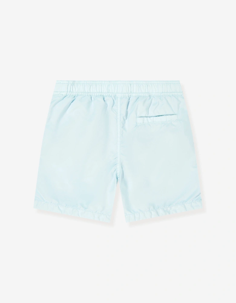 Boys Compass Logo Swim Shorts in Blue