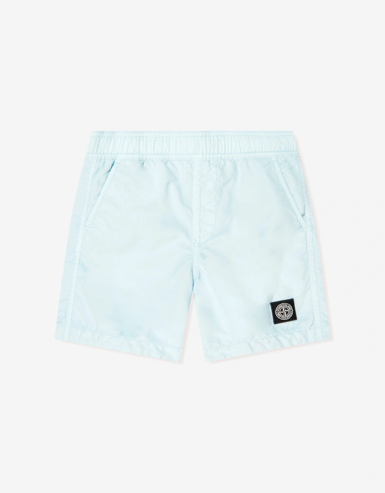 Boys Compass Logo Swim Shorts in Blue