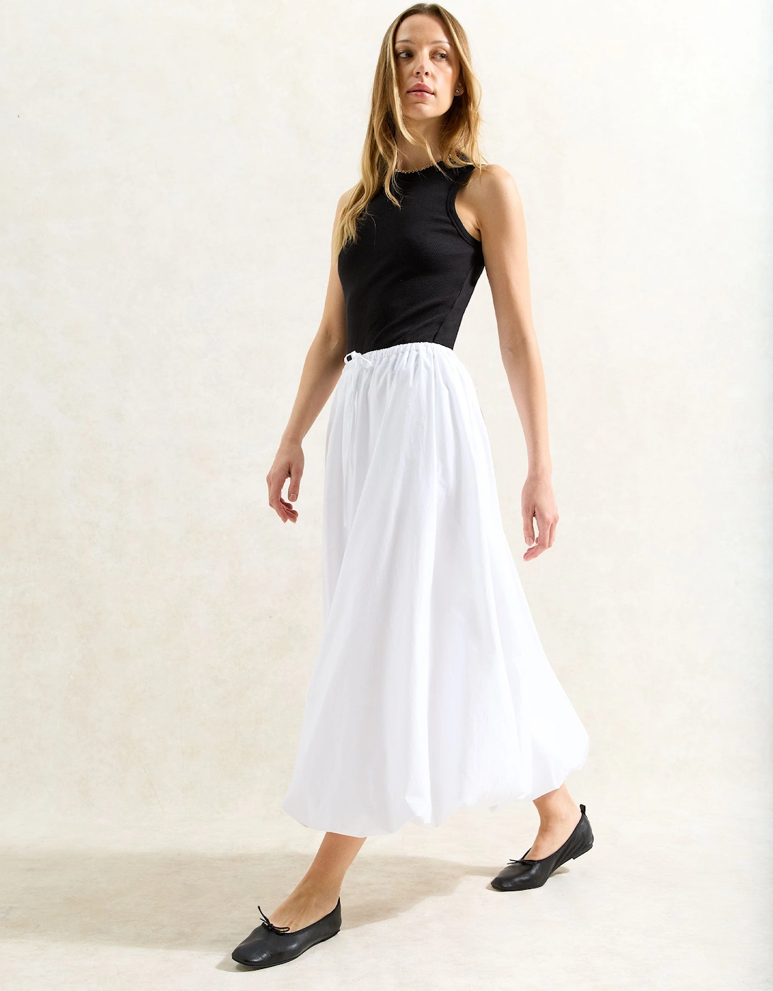 White Pure Cotton Puffball Skirt, 4 of 3