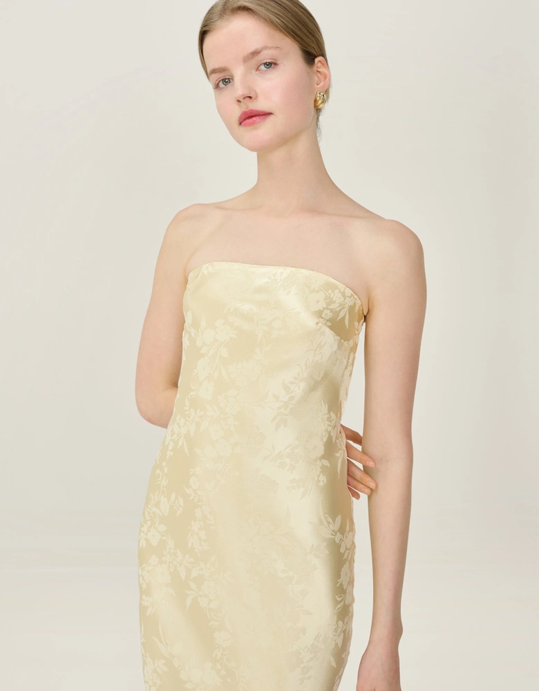 Amdra Jacquard Dress in Double Cream