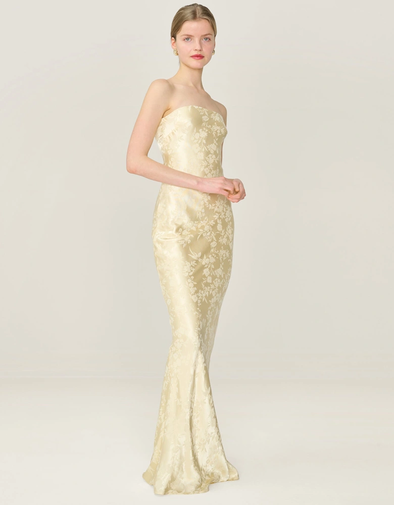 Amdra Jacquard Dress in Double Cream