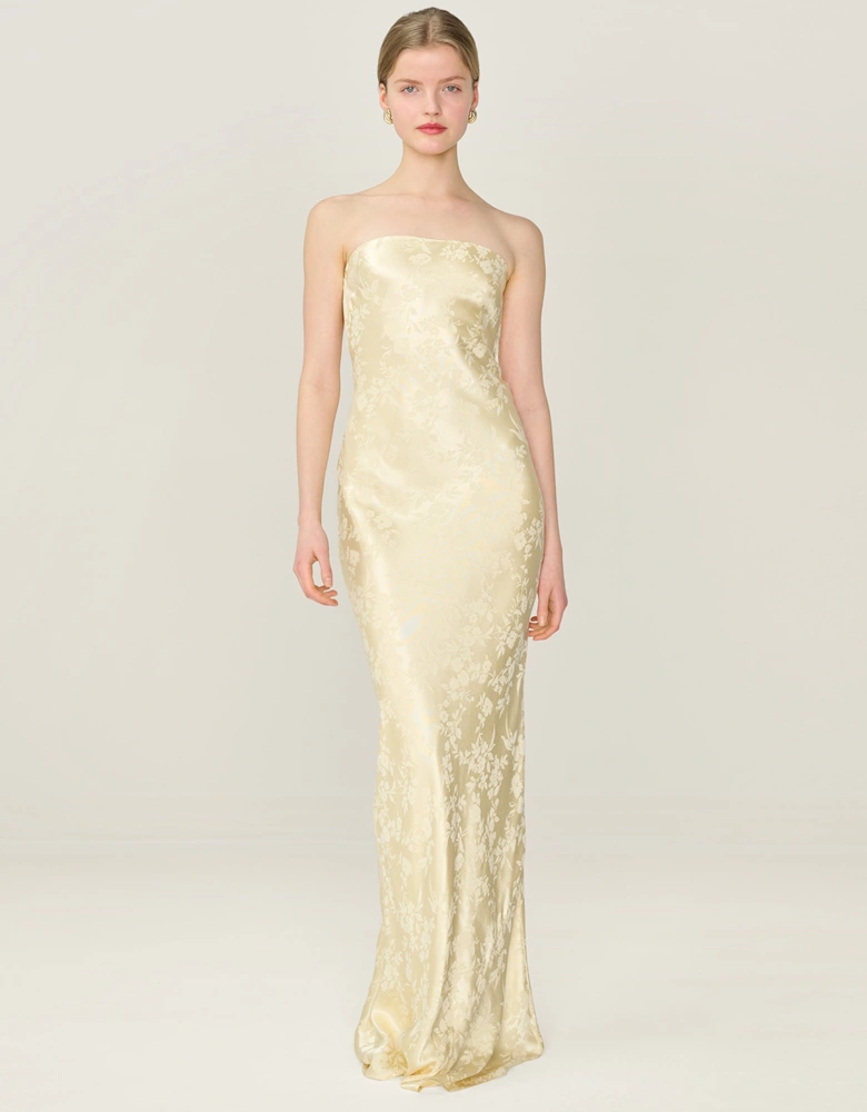 Amdra Jacquard Dress in Double Cream