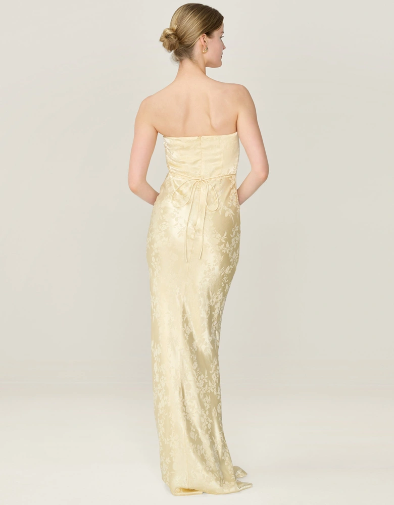 Amdra Jacquard Dress in Double Cream