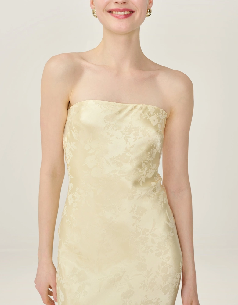 Amdra Jacquard Dress in Double Cream