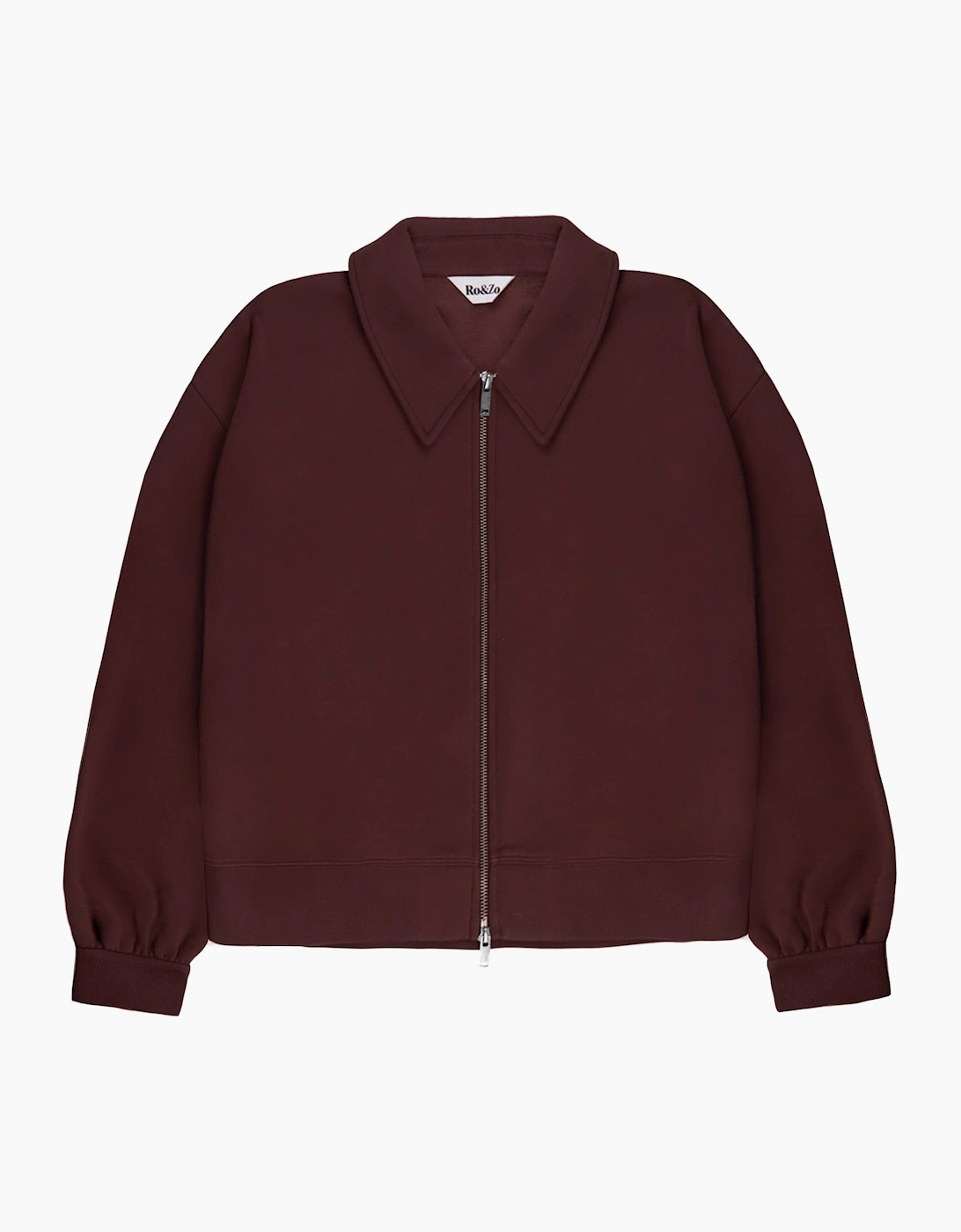 Chocolate-Brown Sweatshirt Bomber Jacket, 6 of 5