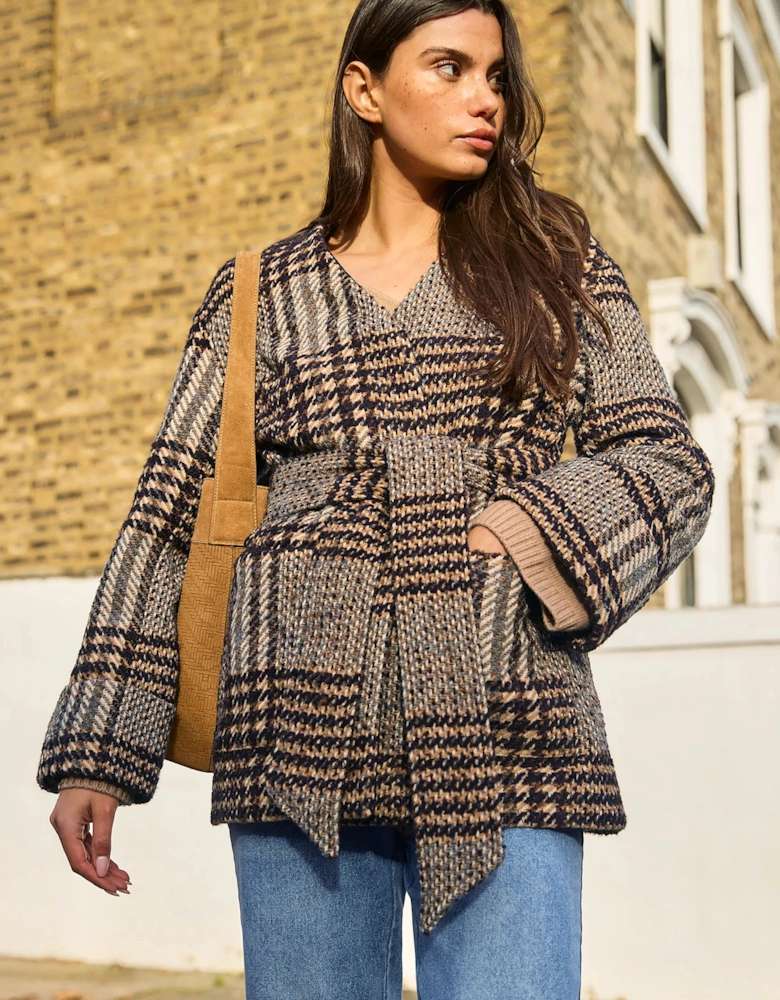 Petite Heritage Check Belted Jacket