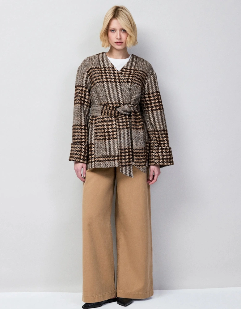 Petite Heritage Check Belted Jacket