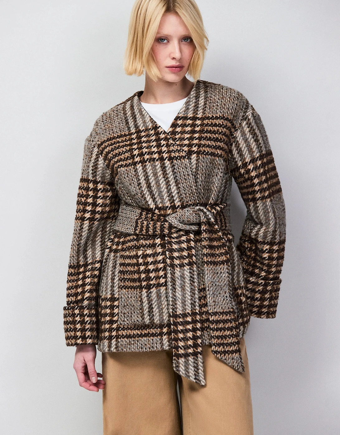 Petite Heritage Check Belted Jacket
