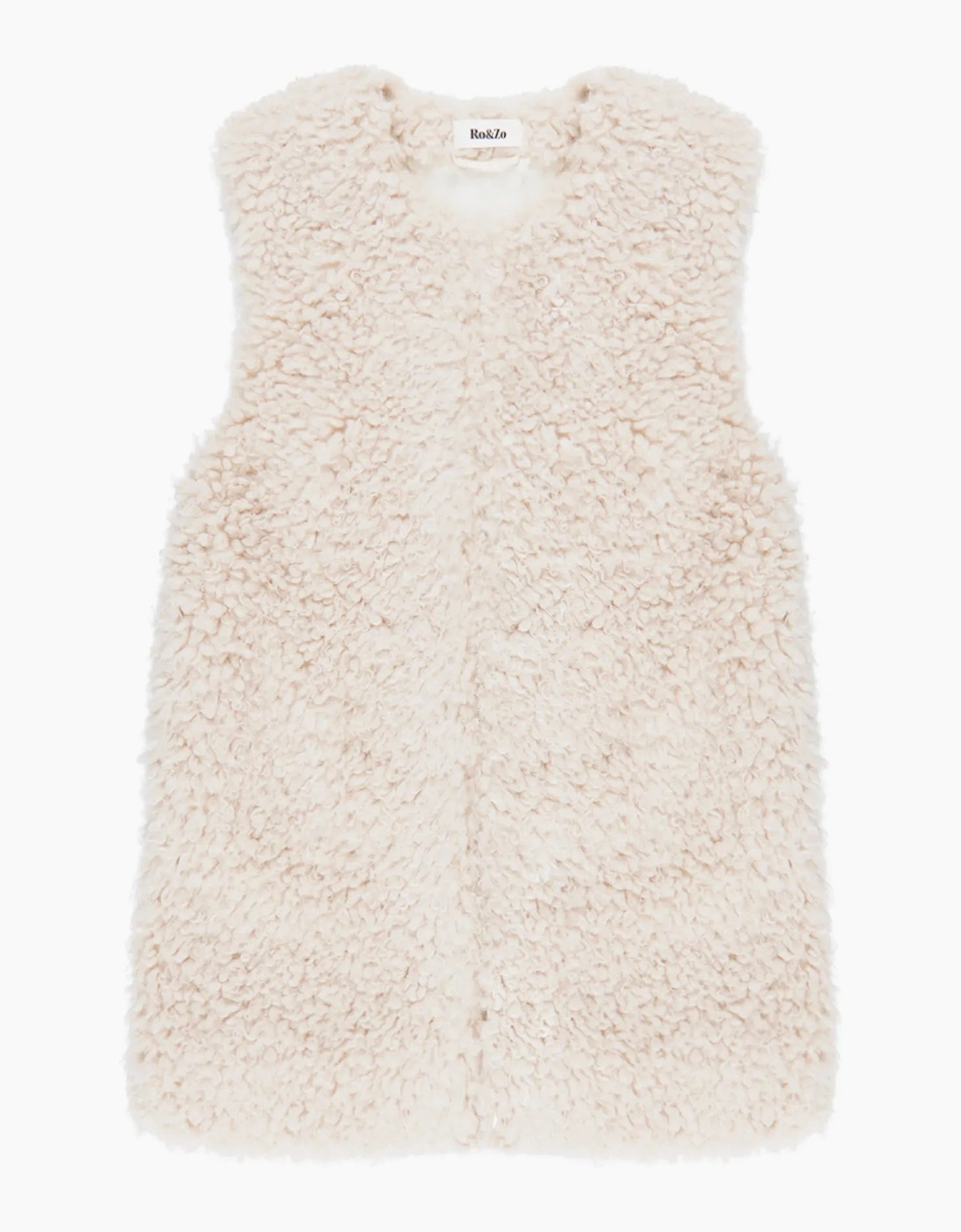 Petite Ivory Faux Shearling Longline Gilet, 8 of 7