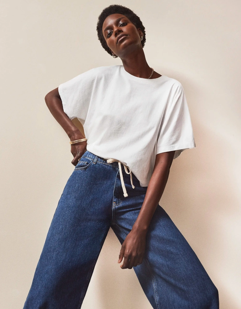 White Ultimate Pure Cotton Cropped Tee