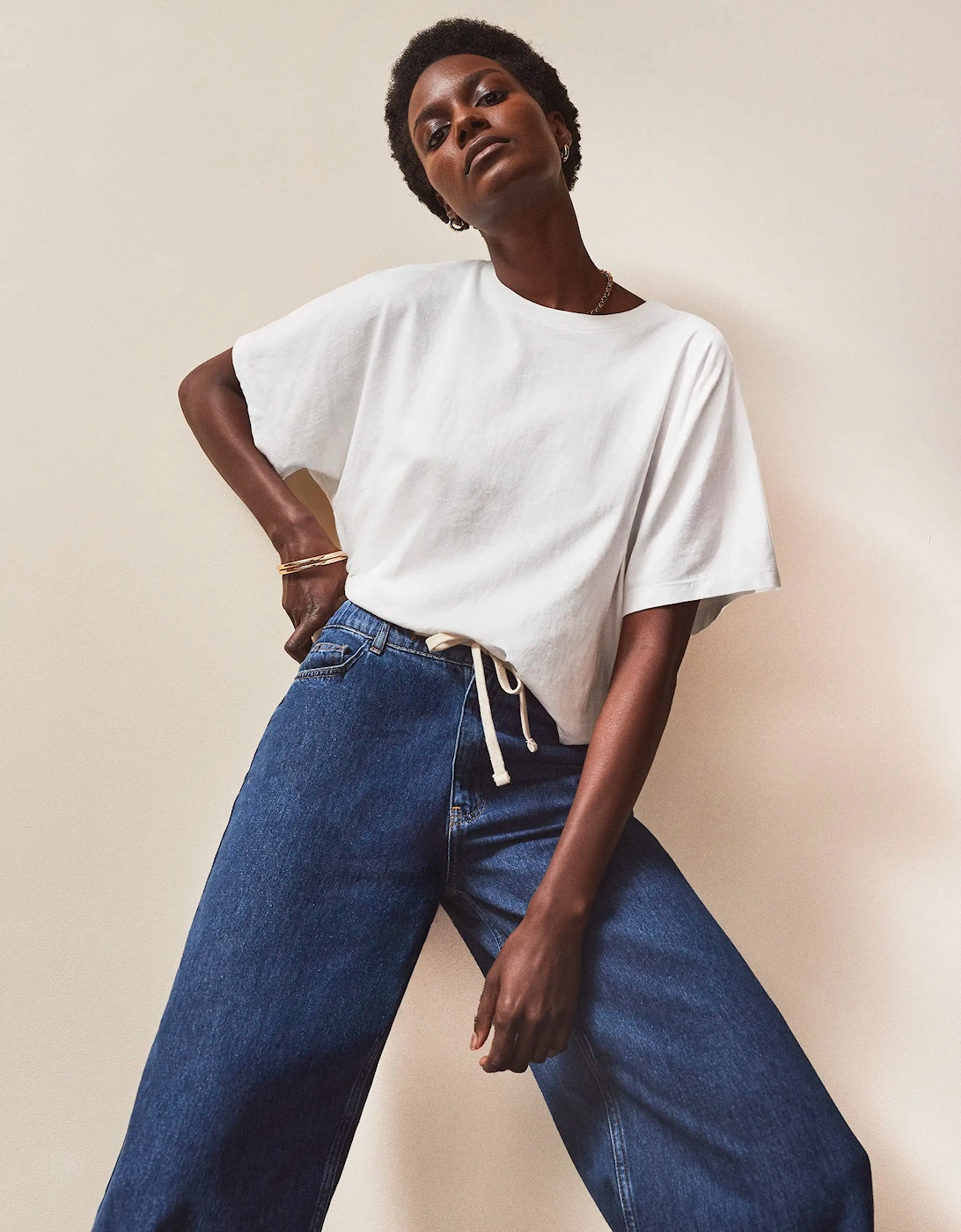 White Ultimate Pure Cotton Cropped Tee