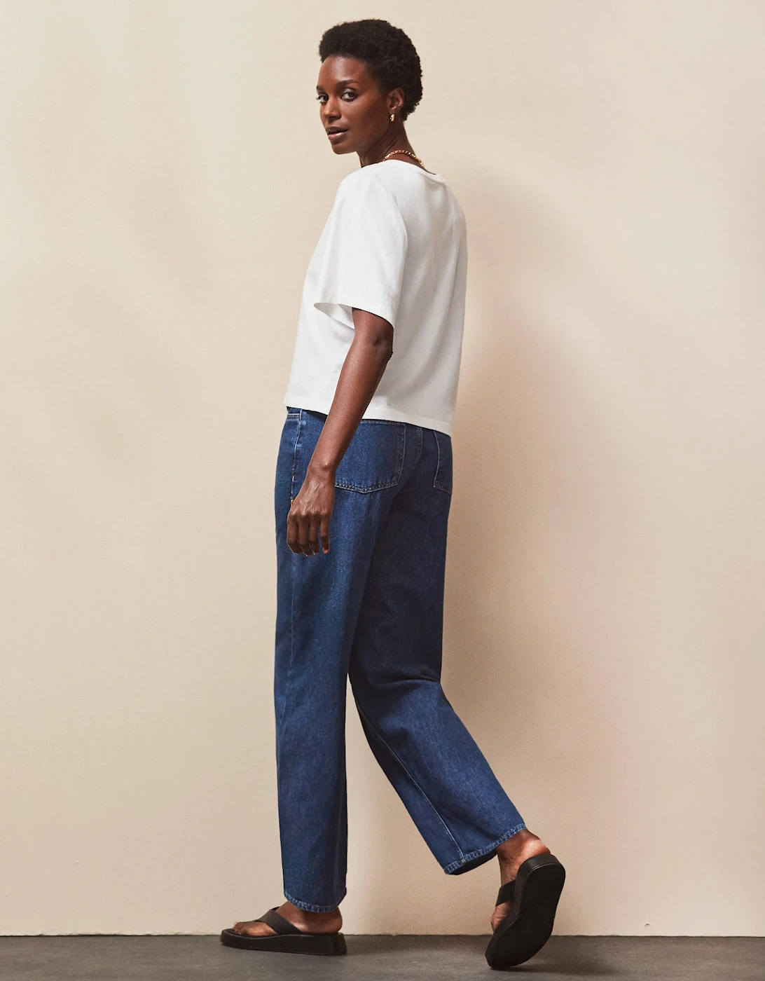 White Ultimate Pure Cotton Cropped Tee